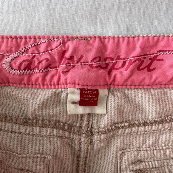 EDC by Esprit Women's 6 Striped Cargo Mini Skirt Cream/Beige Pockets Festival - Picture 5 of 12